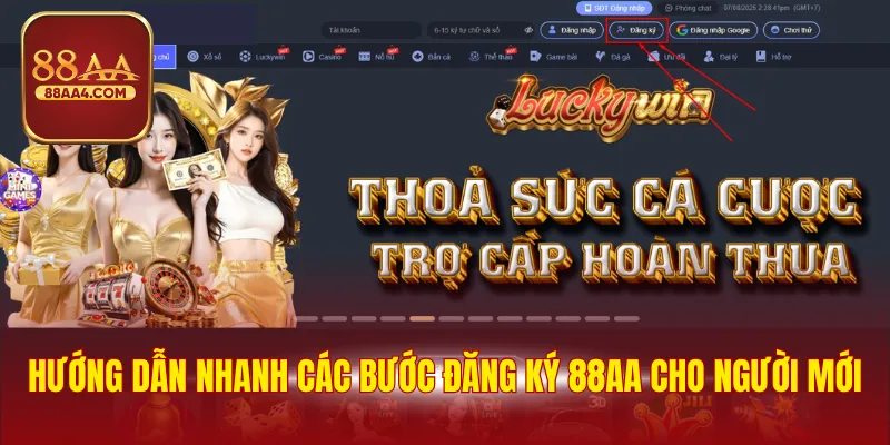Hướng dẫn nhanh các bước đăng ký 88AA cho người mới